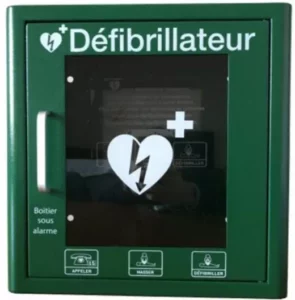 Boite defibrillateur interieur en metal