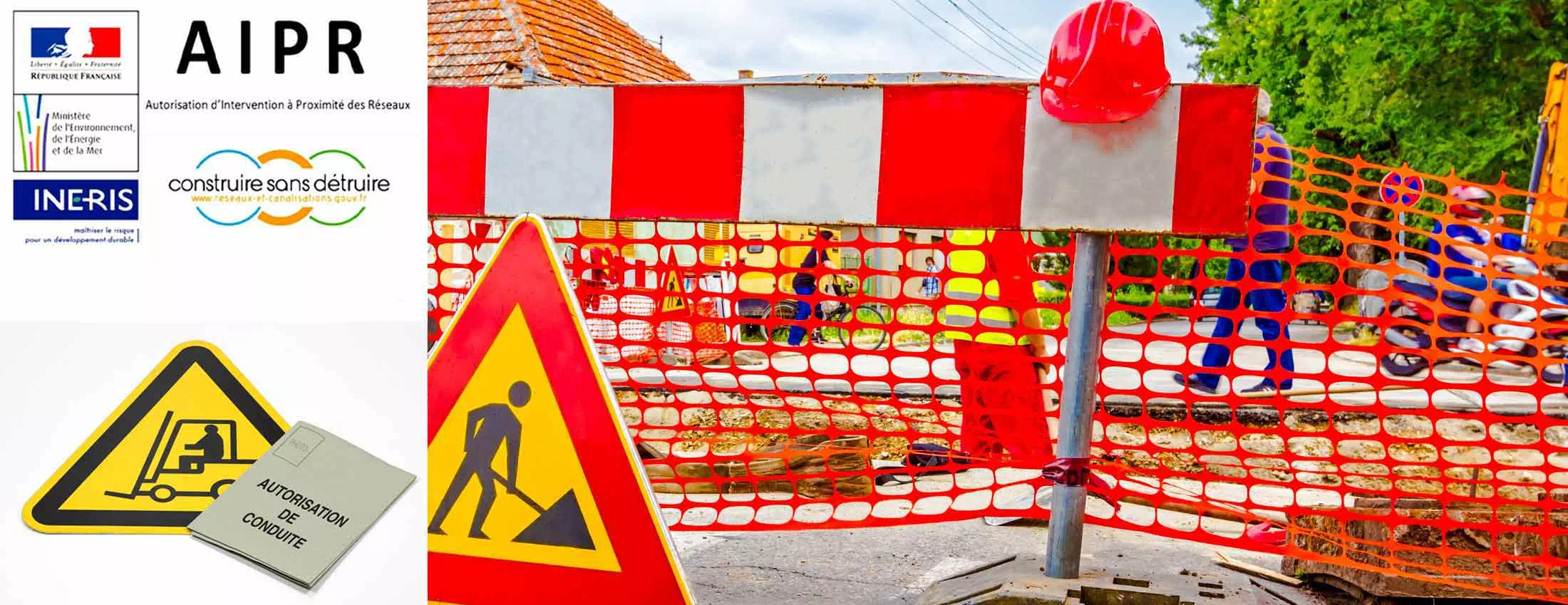 photo d'un chantier avec le certificat de formation AIPR