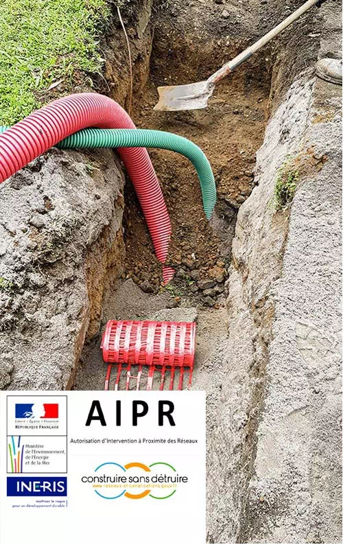 un apprenant de la formation AIPR opérateur sur un chantier