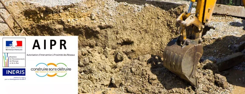 un apprenant de la formation AIPR opérateur sur un chantier