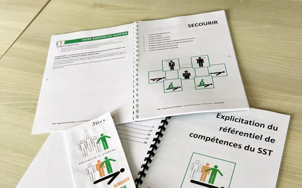 les référentiel de l'INRS qui donnent le programme de la formation SST