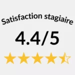 L'indice de satisfaction des stagiaires de Bernat Conseil et Formation de 4.4 étoiles sur 5