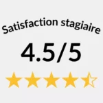 L'indice de satisfaction des stagiaires de Bernat Conseil et Formation de 4.5 étoiles sur 5