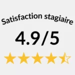 L'indice de satisfaction des stagiaires de Bernat Conseil et Formation de 4.9 étoiles sur 5